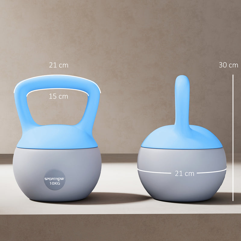 SPORTNOW 10KG Kettlebell with Soft Body and Non-Slip Handle