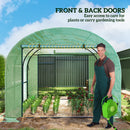 Outsunny Polytunnel Greenhouse With Doors And Mesh Windows