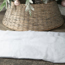 1m x 1m Roll of White Christmas Faux Snow Effect Blanket Table Drape