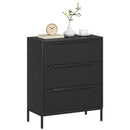 HOMCOM Chest of Drawers, Aluminium Handles, Black