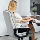 HOMCOM Office Chair, Computer Desk Chair with Dual-Layer Padding, Grey