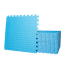 Samuel Alexander Blue EVA Foam Floor Mats 60x60cm Interlocking Gym & Play Mats, Non-Slip, Water Resistant