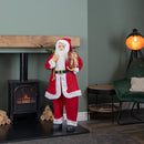 1.1m Traditional Standing Santa Claus Christmas Decoration with Gift Sack