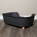 77cm x 58cm Grey Plastic Raised Pet Basket with Legs