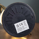 24cm Dual Powered Light up Antique Effect Christmas Water Spinner Hurricane Lantern with Robin on Postbox