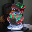 60cm Light up Snowman Infinity Christmas Decoration with Red, White and Green LEDs