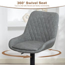 HOMCOM Bar Stools Set Of 2, Adjustable Bar Chairs Swivel Light Grey