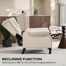 HOMCOM Manual Reclining Armchair Recliner with Footrest