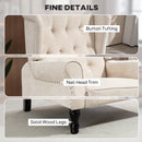 HOMCOM Manual Reclining Armchair Recliner with Footrest