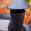 1.4m Tall Outdoor Garden Patio Chiminea Log Burner Fire Pit with Log Store & Cover