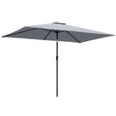 Outsunny Garden Parasol, Outdoor Umbrella With Tilt Function, Light Grey