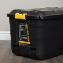 145L & 75L Heavy Duty Lockable Stackable Storage Trunks on Wheels in Black