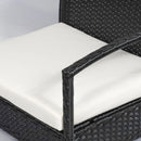 Outsunny 4 Pieces Outdoor PE Rattan Corner Sofa With Cushions - Black