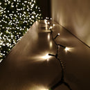 200 LED 16m Indoor Outdoor Christmas Multi Function Mains Operated String Lights with Timer in Warm White