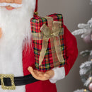 1.1m Traditional Standing Santa Claus Christmas Decoration with Gift Sack