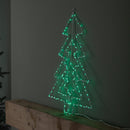 50cm Light Up 3 Layered Christmas Tree With 150 Multi-Action Green LEDs
