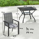 Outsunny 5 Pieces Outdoor Dining Set For 4, Patio Furniture Set, Dark Grey