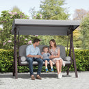 Outsunny 3 Seater Garden Swing Chair, Light Grey