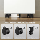 Vinsetto Lockable Mobile Filing Cabinet w/ 3 Drawers 30 x 43.5 x 60 cm