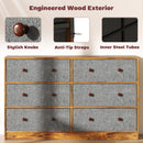 HOMCOM Chest of Drawers, 6 Drawer Dresser for Bedroom