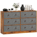 HOMCOM Chest of Drawers, 6 Drawer Dresser for Bedroom
