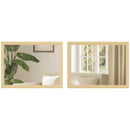 HOMCOM 30 x 40 cm Wall Bathroom Mirror, Vanity Mirror, Set of 2, Natural