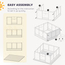 PawHut Dog Whelping Box with Whelping Pad, Adjustable Entrance - White