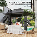 Outsunny 3.5m Aluminium Cantilever Parasol W/ LED Lights Crank Tilt UV50+