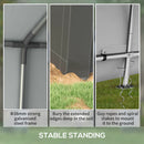 Outsunny 3 x 3(m) Portable Shed, Waterproof and Heavy Duty Dark Grey