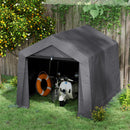 Outsunny 3 x 3(m) Portable Shed, Waterproof and Heavy Duty Dark Grey