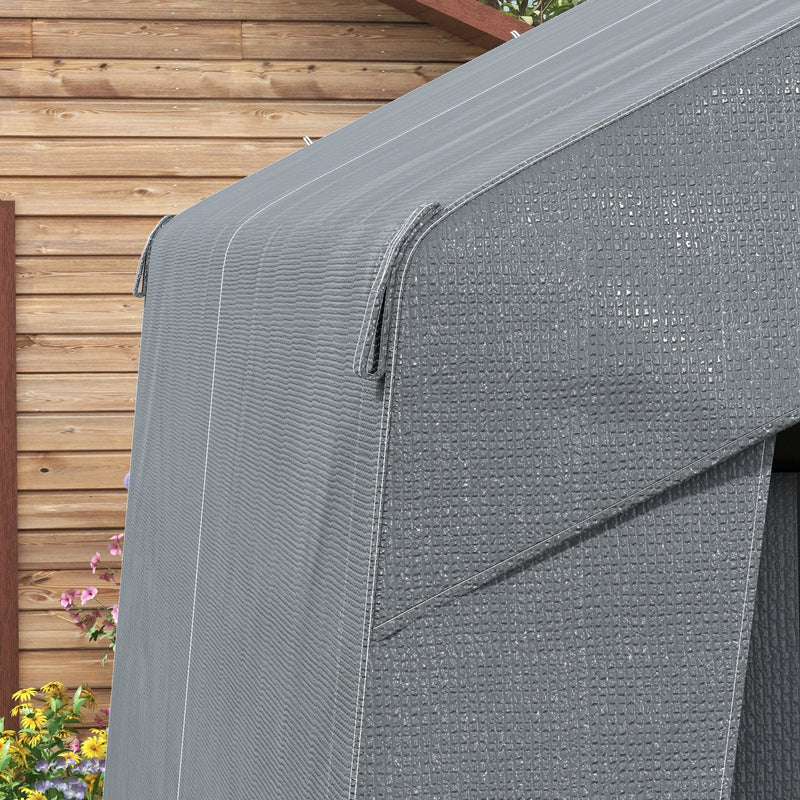 Outsunny 3 x 3(m) Portable Shed, Waterproof and Heavy Duty Dark Grey