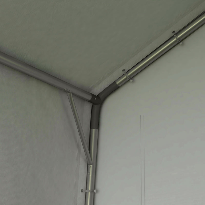 Outsunny 3 x 3(m) Portable Shed, Waterproof and Heavy Duty Dark Grey