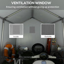 Outsunny 3 x 3(m) Portable Shed, Waterproof and Heavy Duty Dark Grey