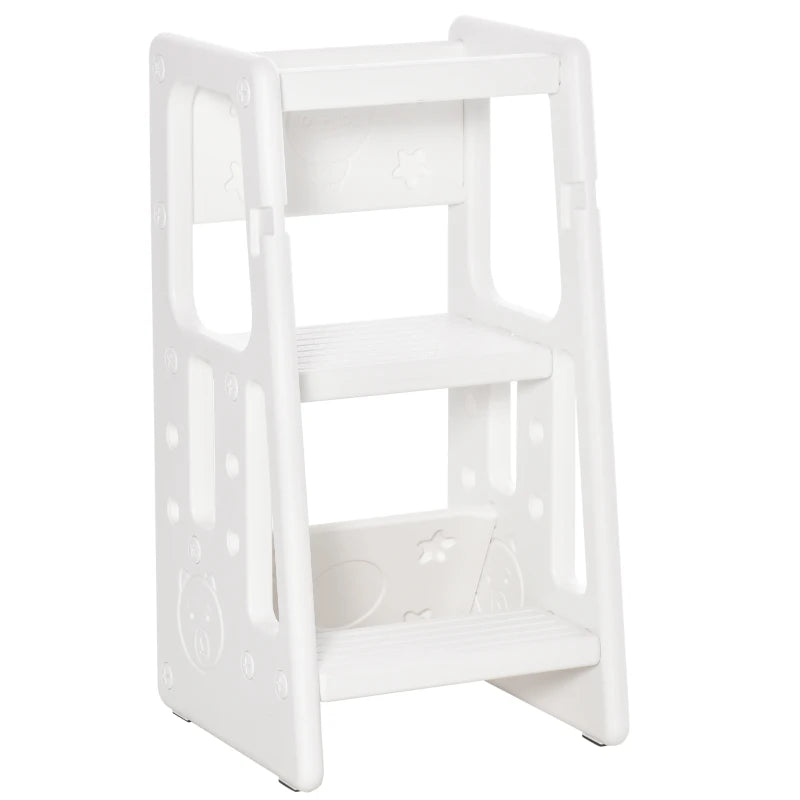 HOMCOM Kids Step Stool, - White