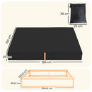 AIYAPLAY Sandbox Cover, Square Sandpit Cover with Drawstring & Elastic Band