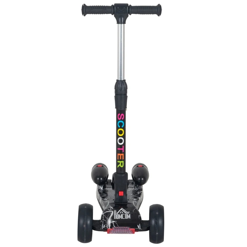 HOMCOM Kids 3 Wheel  Scooter with  Water Spray -  Black