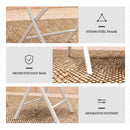 Outsunny 3 Pieces Outdoor Bistro Set, Glass Top Table and Chairs, White