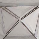 Outsunny 3 x 3 m Gazebo, Netting Party Tent w/ Double Tier Roof, Light Grey
