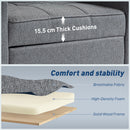 HOMCOM 3-in-1 Sofa Bed, Convertible Sleeper Chair With Adjustable Backrest