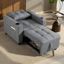 HOMCOM 3-in-1 Sofa Bed, Convertible Sleeper Chair With Adjustable Backrest