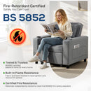 HOMCOM 3-in-1 Sofa Bed, Convertible Sleeper Chair With Adjustable Backrest