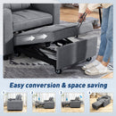HOMCOM 3-in-1 Sofa Bed, Convertible Sleeper Chair With Adjustable Backrest
