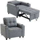 HOMCOM 3-in-1 Sofa Bed, Convertible Sleeper Chair With Adjustable Backrest