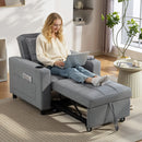 HOMCOM 3-in-1 Sofa Bed, Convertible Sleeper Chair With Adjustable Backrest