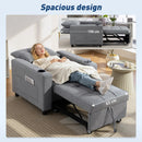 HOMCOM 3-in-1 Sofa Bed, Convertible Sleeper Chair With Adjustable Backrest