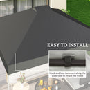 Outsunny Gazebo Roof Replacement UV50+ Waterproof 3x3(m) Dark Grey