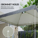 Outsunny Gazebo Roof Replacement UV50+ Waterproof 3x3(m) Dark Grey