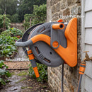 Outsunny Portable Garden Hose Reel, 20+2 M Wall Mounted Hose Reel