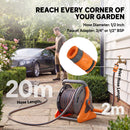 Outsunny Portable Garden Hose Reel, 20+2 M Wall Mounted Hose Reel