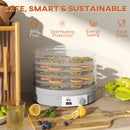 HOMCOM 5 Tier Food Dehydrator For Drying Fruit Meat Vegetable Pet Treat